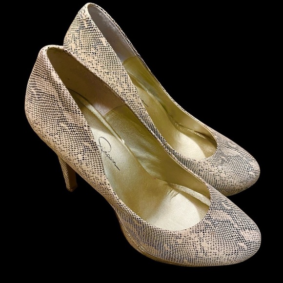 Jessica Simpson Shoes - Jessica Simpson Terri Platform Pump Leather Snakeskin Shoes Women’s 7.5